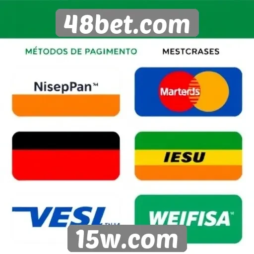 Métodos de pagamento disponíveis no 48bet.com